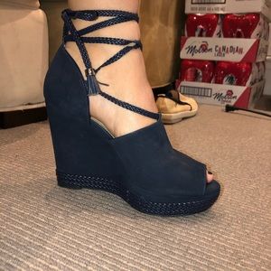 Michael Kors Navy Wedges